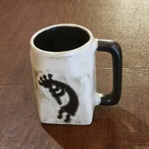 Mara Design Hand Crafted Mexican Art Pottery Kokopelli Cactus Coffee Mug
